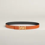 My H belt buckle & Reversible leather strap 24 mm - Image 2